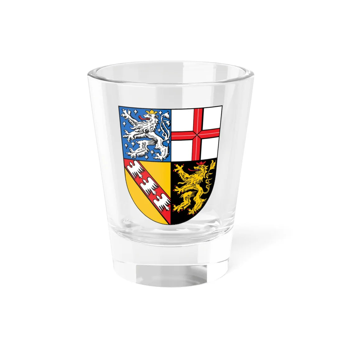 Wappen des Saarlands (Germany) (Coat of Arms) Shot Glass 1.5oz 1.5oz - Go Mug Yourself