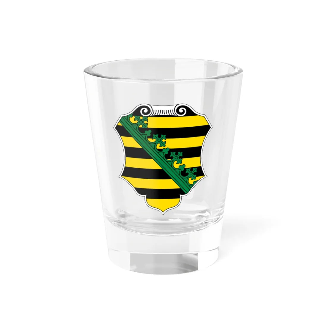 Wappen des Sächsischen Landtags (Germany) (Coat of Arms) Shot Glass 1.5oz 1.5oz - Go Mug Yourself