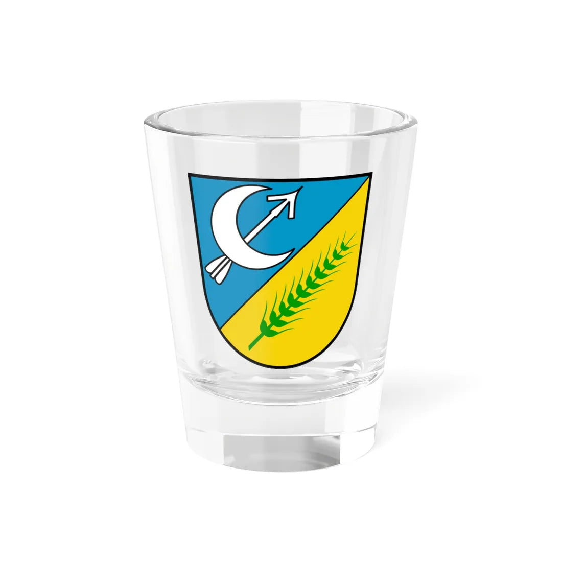 Wappen Diedersdorf (Germany) (Coat of Arms) Shot Glass 1.5oz 1.5oz - Go Mug Yourself