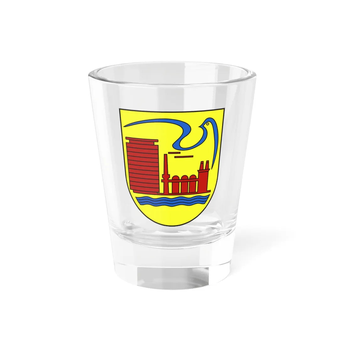 Wappen Eisenhuettenstadt (Germany) (Coat of Arms) Shot Glass 1.5oz 1.5oz - Go Mug Yourself
