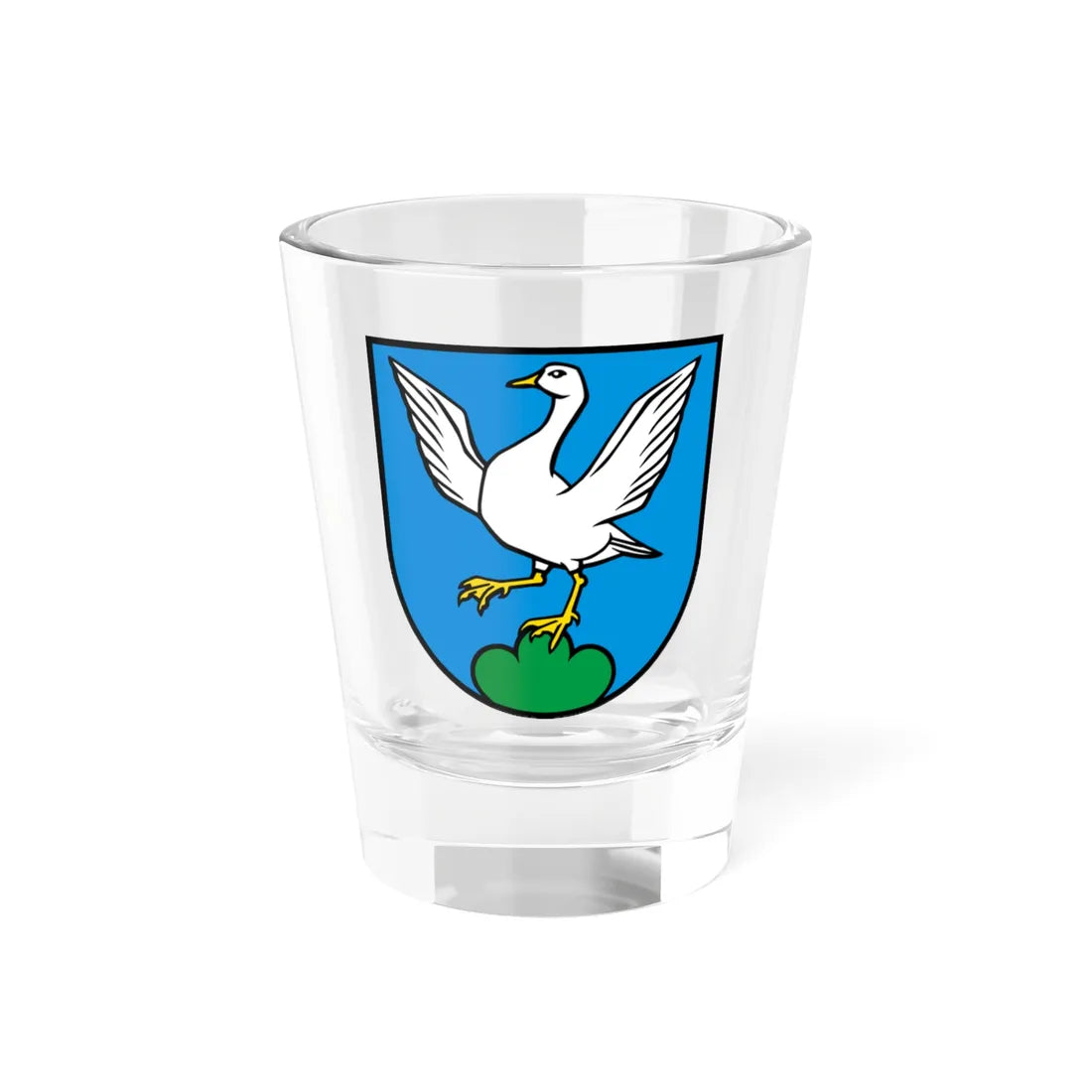 Wappen Gansingen (Switzerland) (Coat of Arms) Shot Glass 1.5oz 1.5oz - Go Mug Yourself
