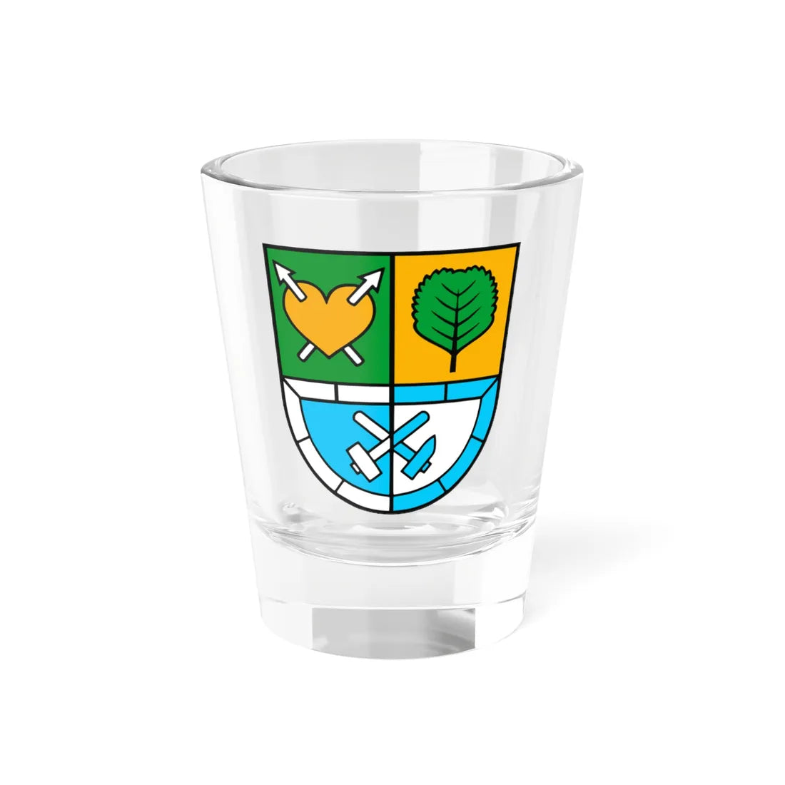 Wappen Gemeinde Bösenbrunn (Germany) (Coat of Arms) Shot Glass 1.5oz 1.5oz - Go Mug Yourself
