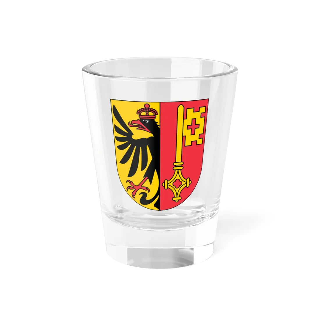 Wappen Genf matt (Switzerland) (Coat of Arms) Shot Glass 1.5oz 1.5oz - Go Mug Yourself