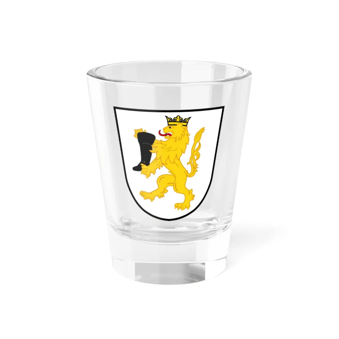 Wappen Gesellschaft zu Schuhmachern by Robbie Conceptuel (Switzerland) (Coat of Arms) Shot Glass 1.5oz 1.5oz - Go Mug Yourself