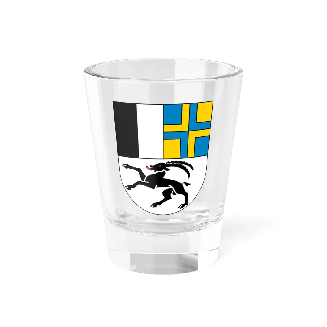 Wappen Graubünden matt (Switzerland) (Coat of Arms) Shot Glass 1.5oz 1.5oz - Go Mug Yourself
