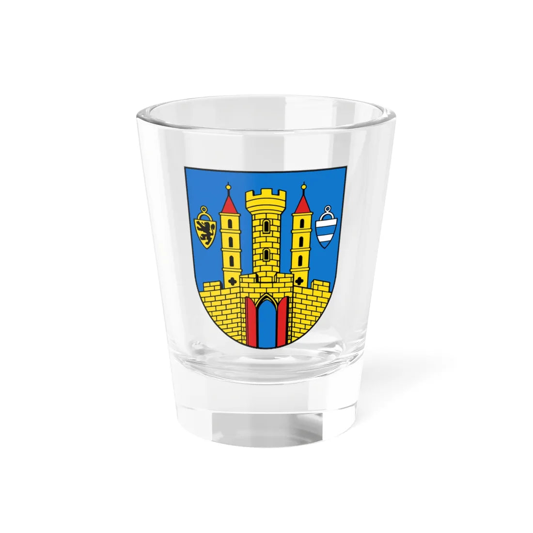 Wappen Grimma (Germany) (Coat of Arms) Shot Glass 1.5oz 1.5oz - Go Mug Yourself