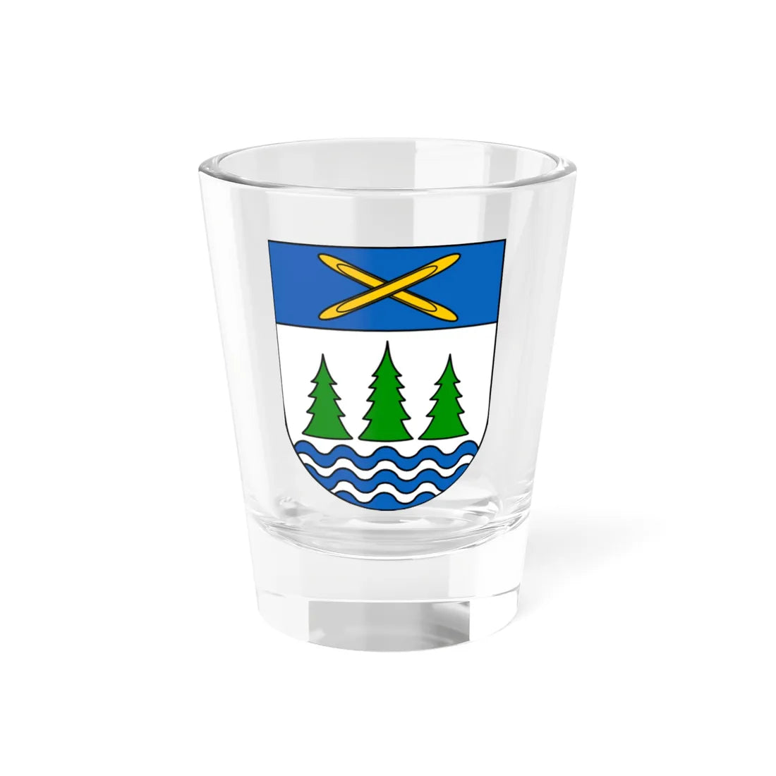 Wappen Gruenbach (Germany) (Coat of Arms) Shot Glass 1.5oz 1.5oz - Go Mug Yourself