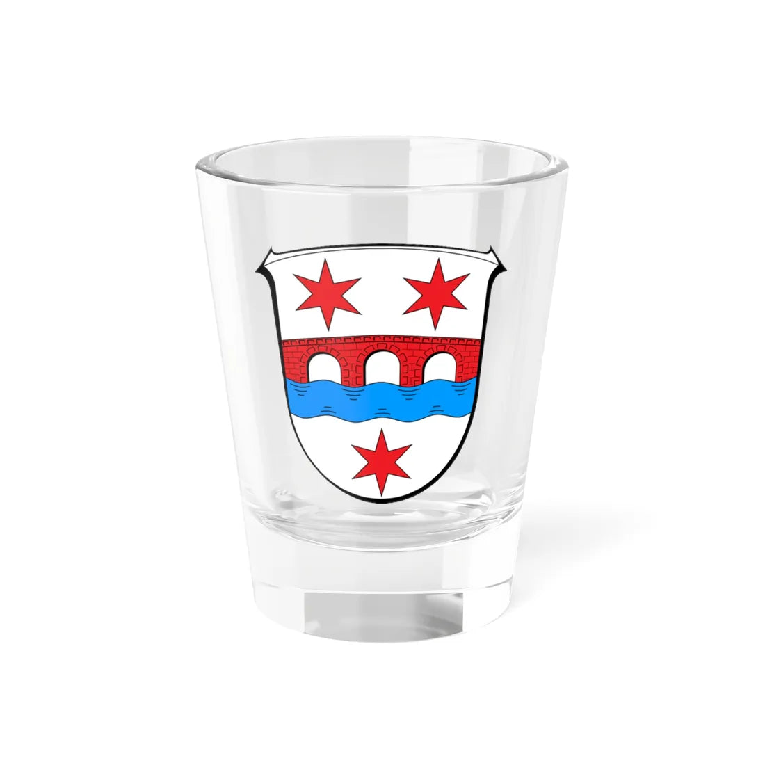 Wappen Hoechst im Odenwald (Germany) (Coat of Arms) Shot Glass 1.5oz 1.5oz - Go Mug Yourself