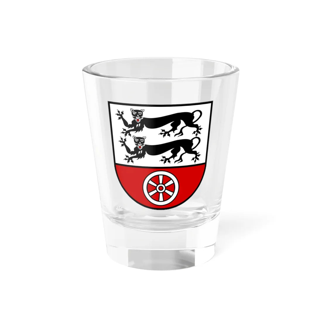 Wappen Hohenlohekreis (Germany) (Coat of Arms) Shot Glass 1.5oz 1.5oz - Go Mug Yourself