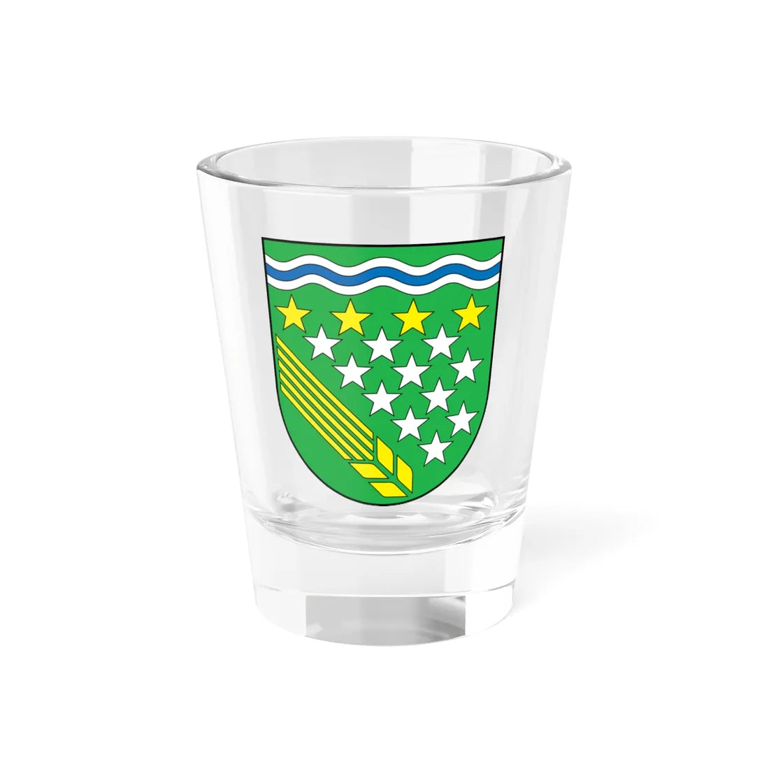 Wappen Jesewitz Sachsen (Germany) (Coat of Arms) Shot Glass 1.5oz 1.5oz - Go Mug Yourself