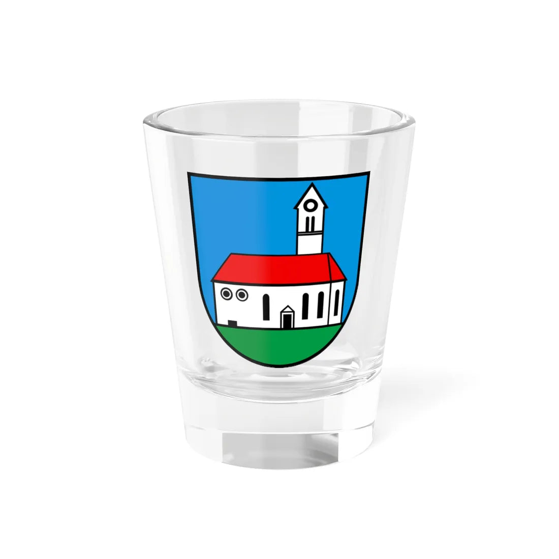 Wappen Kirchleerau AG (Switzerland) (Coat of Arms) Shot Glass 1.5oz 1.5oz - Go Mug Yourself
