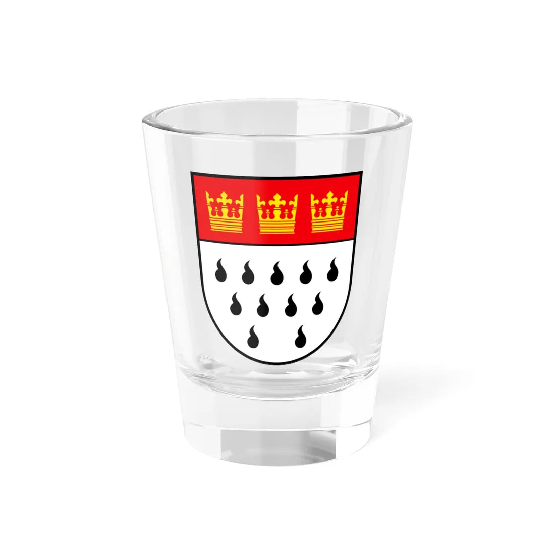 Wappen Koeln (Germany) (Coat of Arms) Shot Glass 1.5oz 1.5oz - Go Mug Yourself