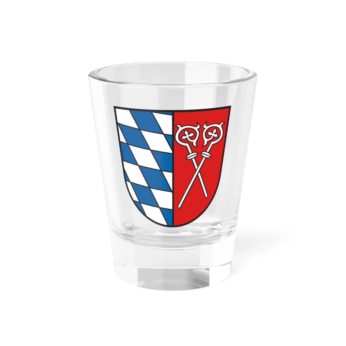 Wappen Landkreis Bad Toelz (Germany) (Coat of Arms) Shot Glass 1.5oz 1.5oz - Go Mug Yourself