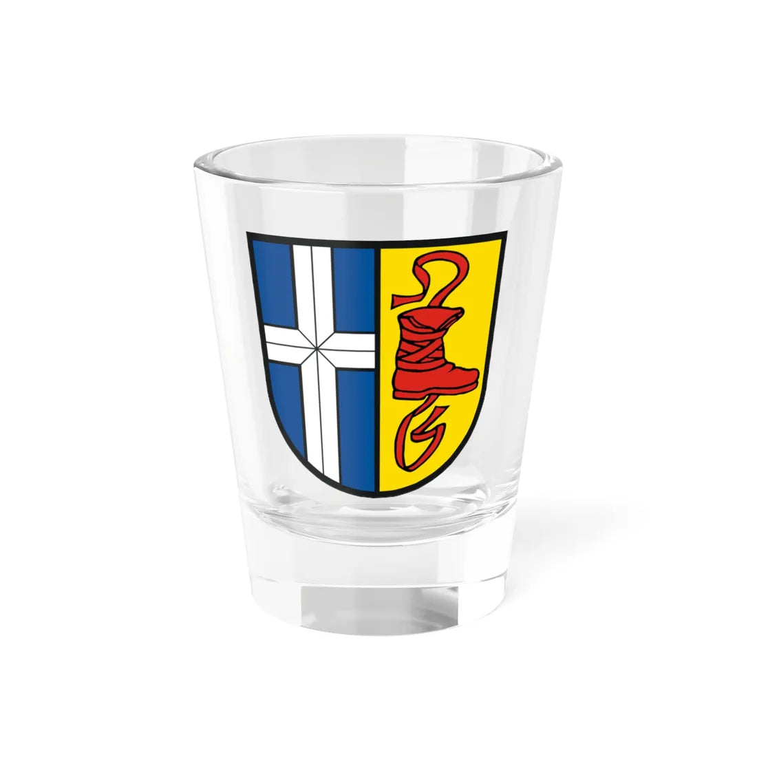 Wappen Landkreis Bruchsal (Germany) (Coat of Arms) Shot Glass 1.5oz 1.5oz - Go Mug Yourself