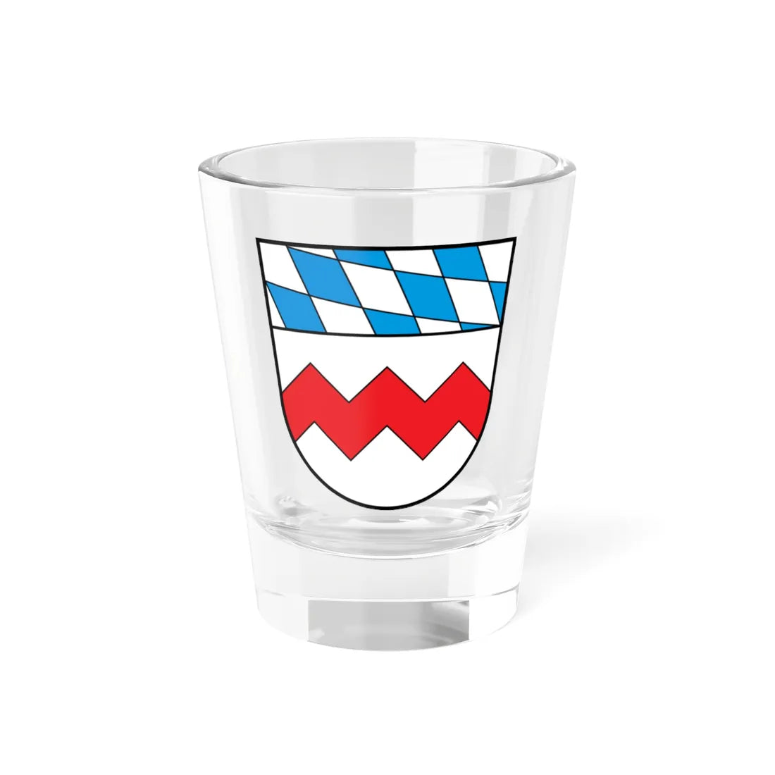 Wappen Landkreis Dachau (Germany) (Coat of Arms) Shot Glass 1.5oz 1.5oz - Go Mug Yourself