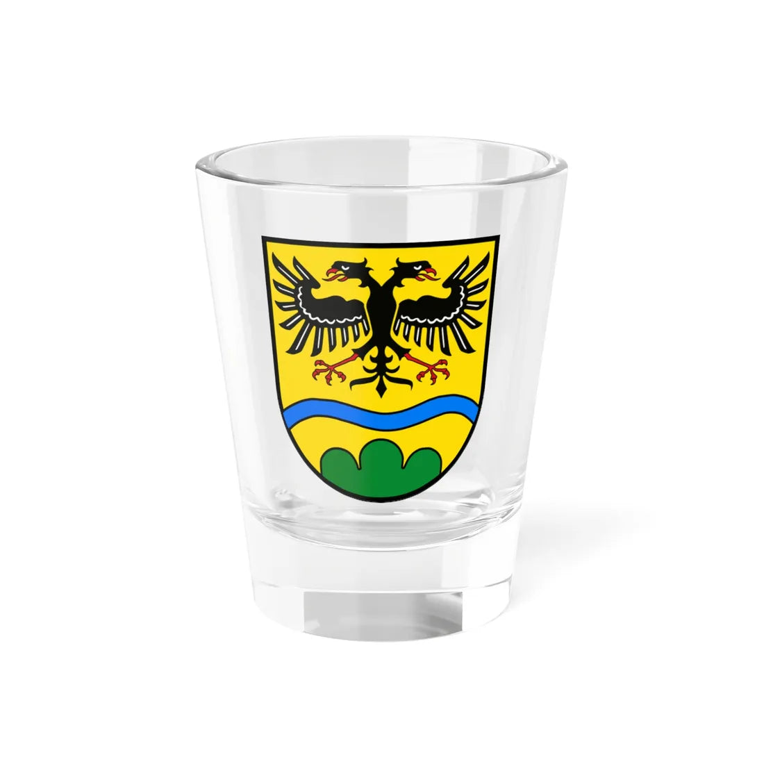 Wappen Landkreis Deggendorf (Germany) (Coat of Arms) Shot Glass 1.5oz 1.5oz - Go Mug Yourself