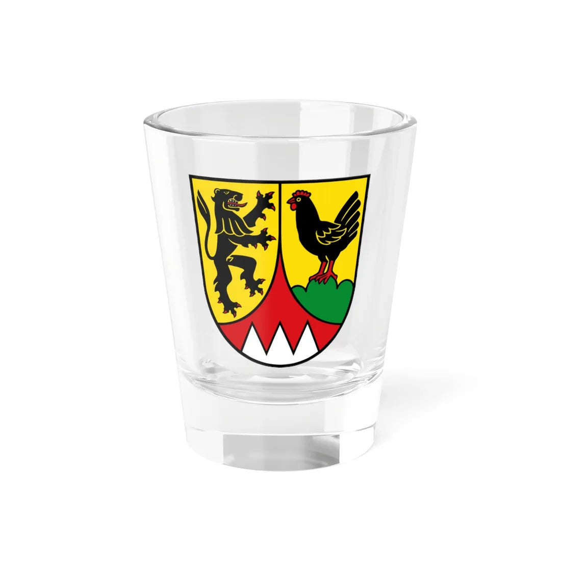 Wappen Landkreis Hildburghausen (Germany) (Coat of Arms) Shot Glass 1.5oz 1.5oz - Go Mug Yourself