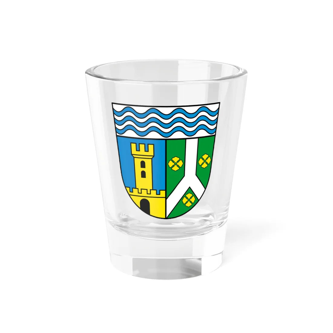 Wappen Landkreis Leipzig (Germany) (Coat of Arms) Shot Glass 1.5oz 1.5oz - Go Mug Yourself