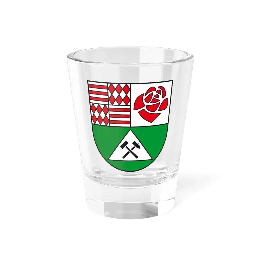 Wappen Landkreis Mansfeld-Suedharz (Germany) (Coat of Arms) Shot Glass 1.5oz 1.5oz - Go Mug Yourself