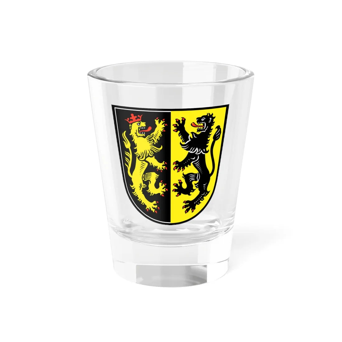 Wappen Landkreis Mühldorf am Inn (Germany) (Coat of Arms) Shot Glass 1.5oz 1.5oz - Go Mug Yourself