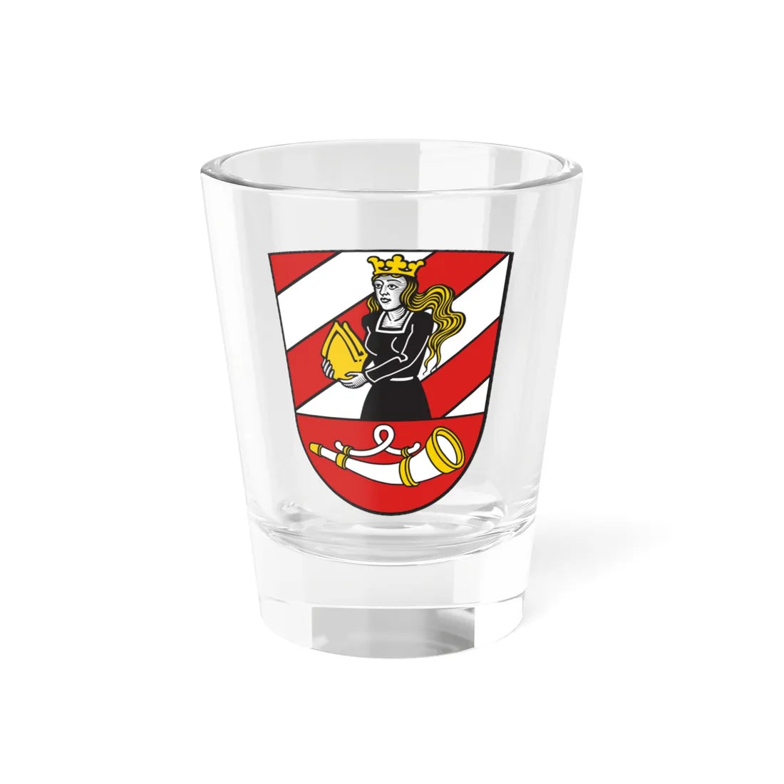 Wappen Landkreis Neu-Ulm (Germany) (Coat of Arms) Shot Glass 1.5oz 1.5oz - Go Mug Yourself