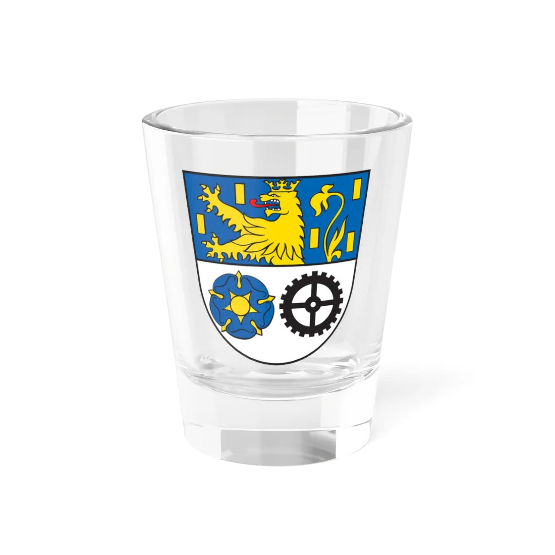 Wappen Landkreis Neunkirchen (Germany) (Coat of Arms) Shot Glass 1.5oz 1.5oz - Go Mug Yourself