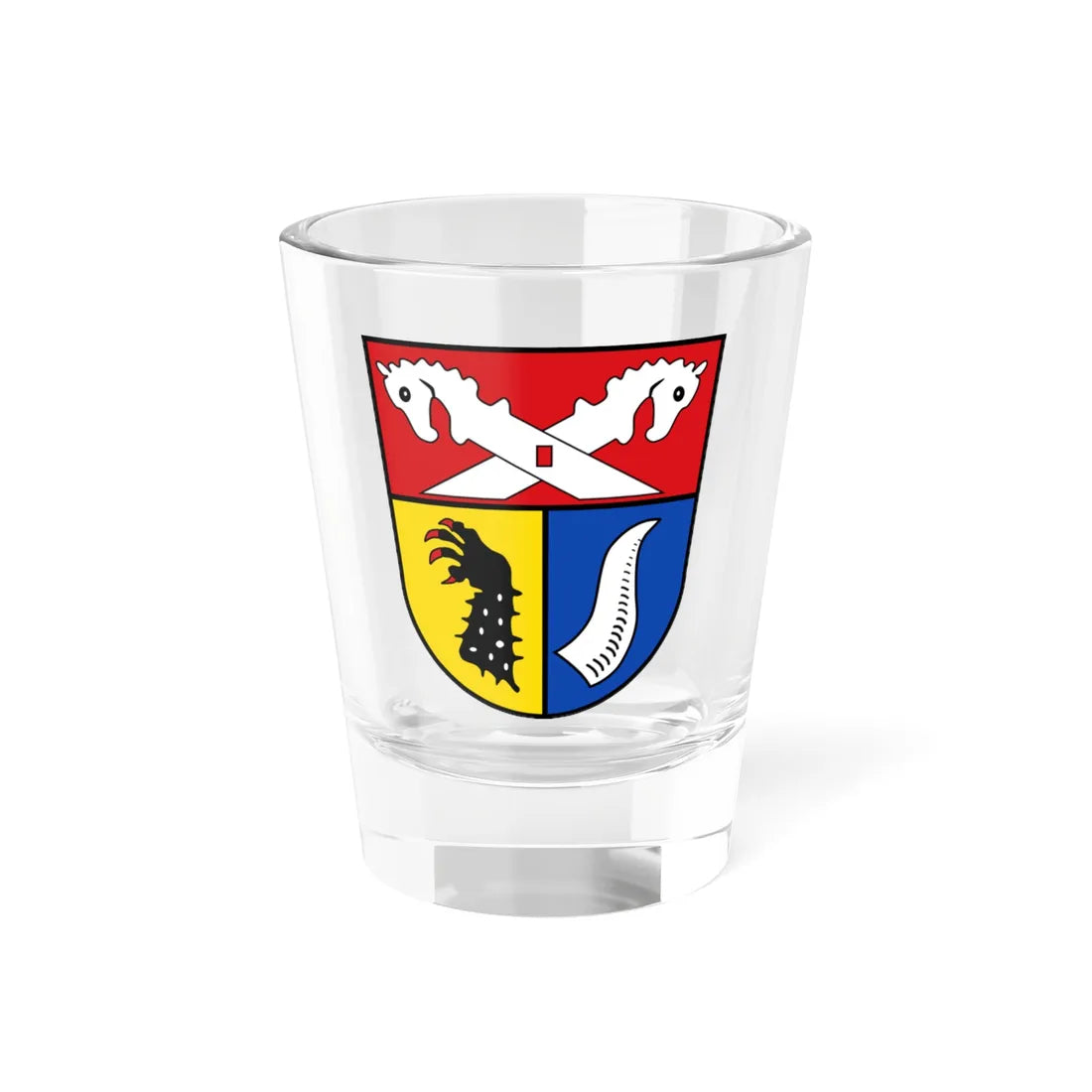 Wappen Landkreis Nienburg Weser (Germany) (Coat of Arms) Shot Glass 1.5oz 1.5oz - Go Mug Yourself
