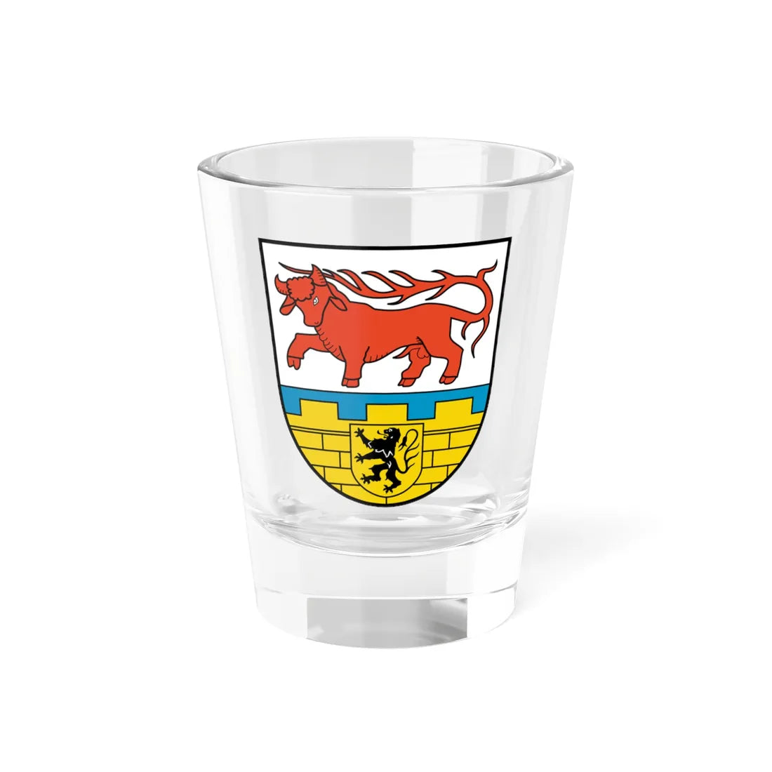 Wappen Landkreis Oberspreewald-Lausitz (Germany) (Coat of Arms) Shot Glass 1.5oz 1.5oz - Go Mug Yourself