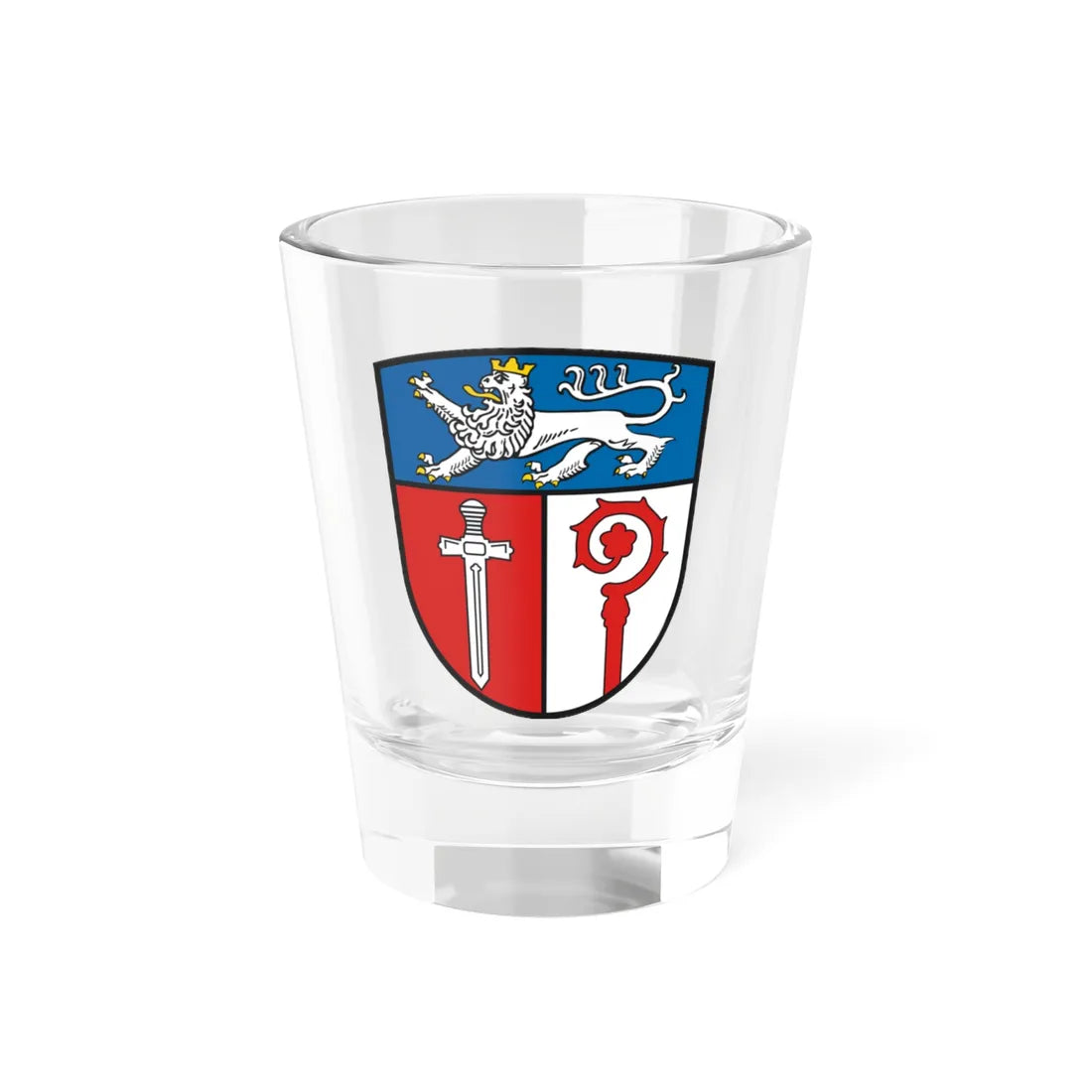 Wappen Landkreis Ostallgaeu (Germany) (Coat of Arms) Shot Glass 1.5oz 1.5oz - Go Mug Yourself