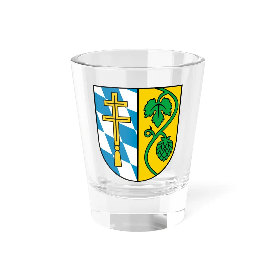 Wappen Landkreis Pfaffenhofen an der Ilm (Germany) (Coat of Arms) Shot Glass 1.5oz 1.5oz - Go Mug Yourself