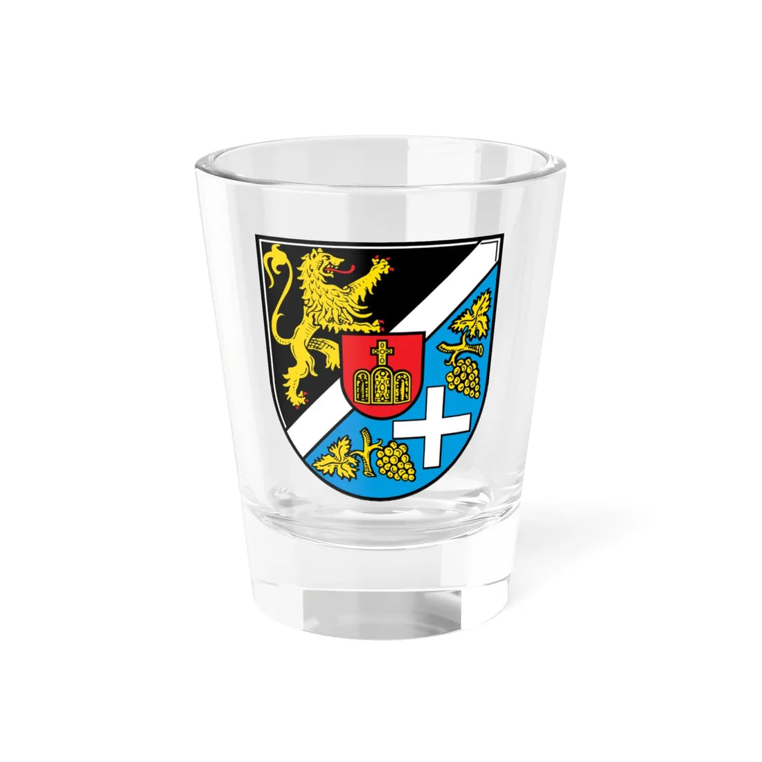 Wappen Landkreis Südliche Weinstraße (Germany) (Coat of Arms) Shot Glass 1.5oz 1.5oz - Go Mug Yourself