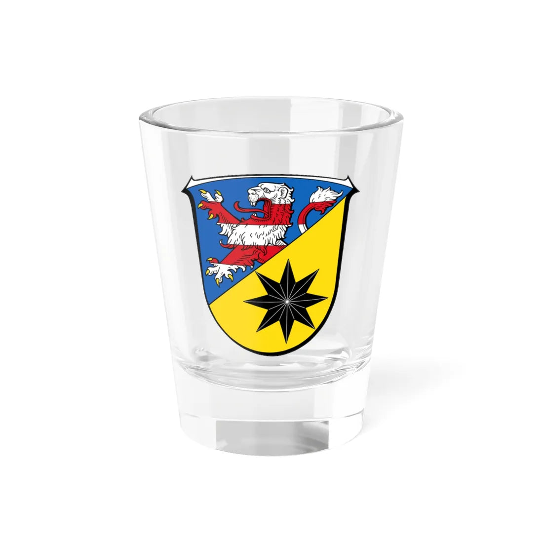 Wappen Landkreis Waldeck-Frankenberg (Germany) (Coat of Arms) Shot Glass 1.5oz 1.5oz - Go Mug Yourself