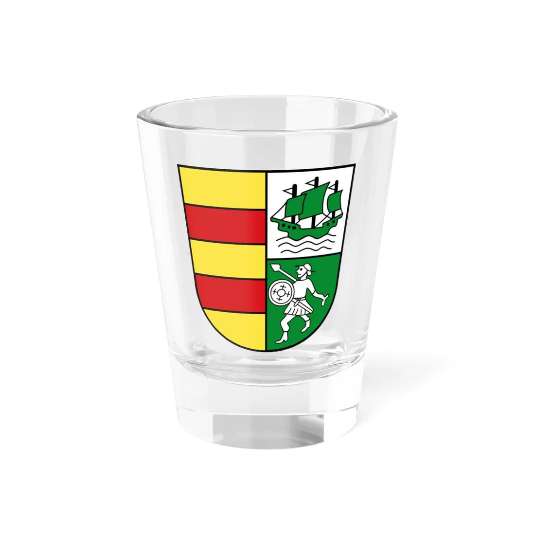 Wappen Landkreis Wesermarsch (Germany) (Coat of Arms) Shot Glass 1.5oz 1.5oz - Go Mug Yourself
