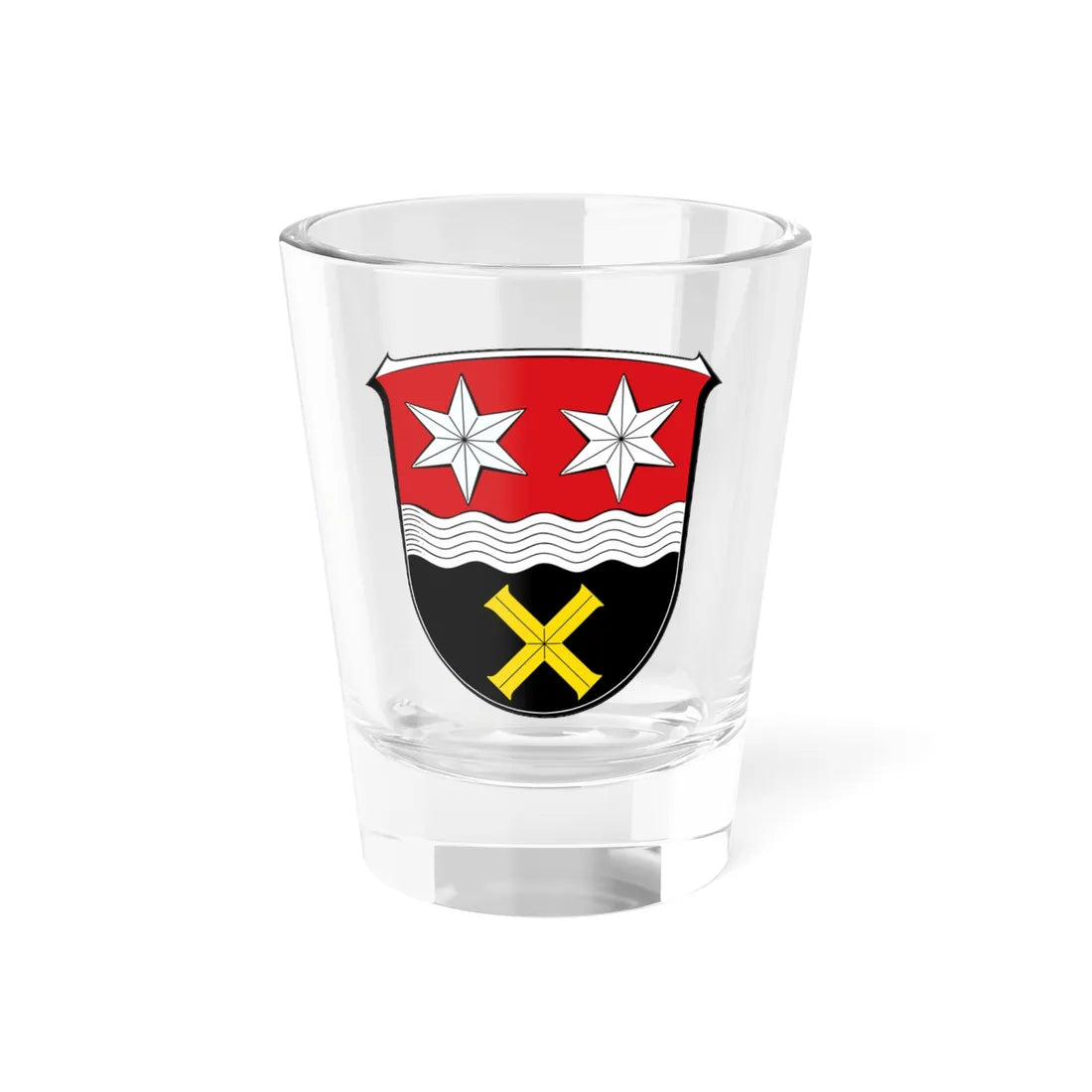 Wappen Lautertal Odenwald (Germany) (Coat of Arms) Shot Glass 1.5oz 1.5oz - Go Mug Yourself