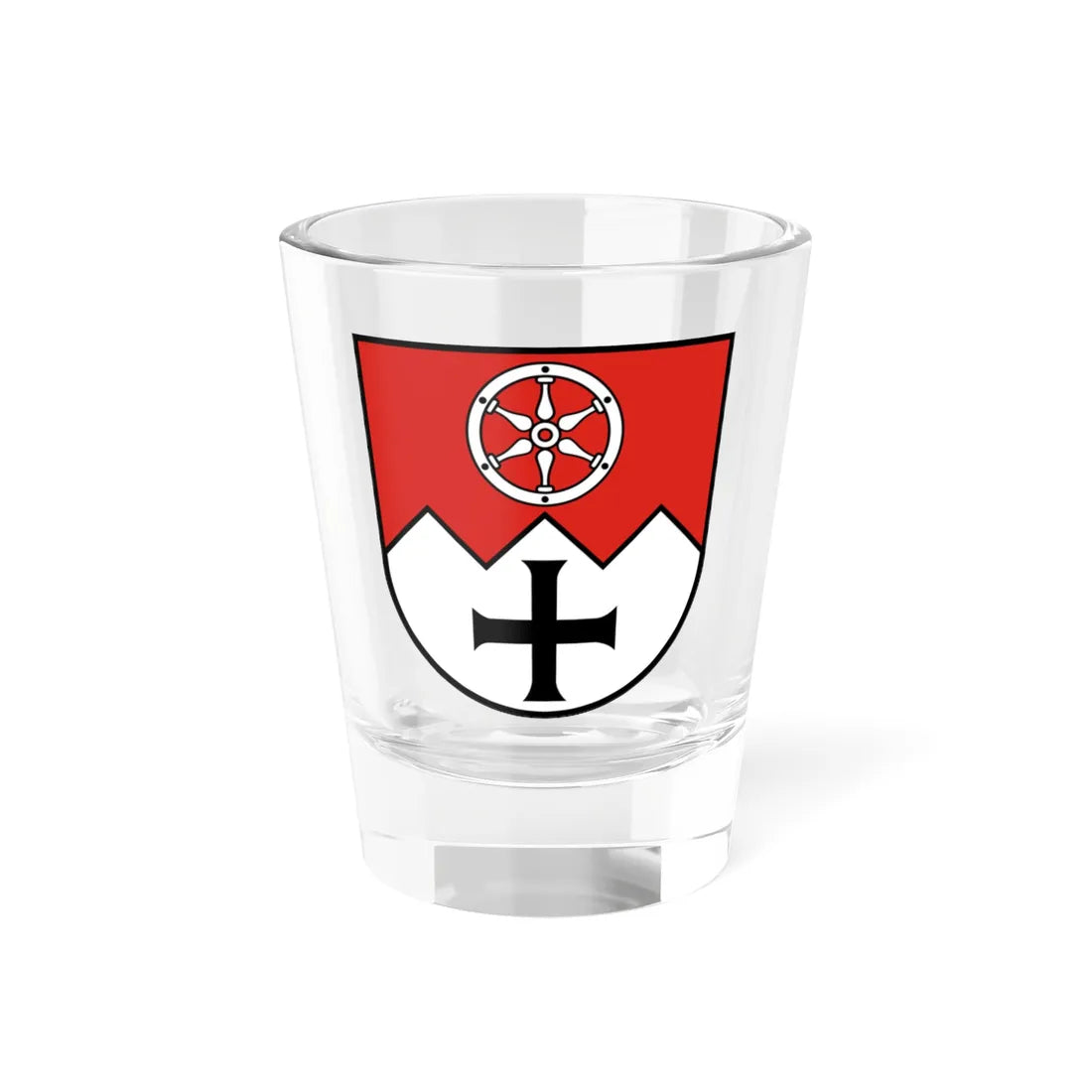 Wappen Main-Tauber-Kreis (Germany) (Coat of Arms) Shot Glass 1.5oz 1.5oz - Go Mug Yourself