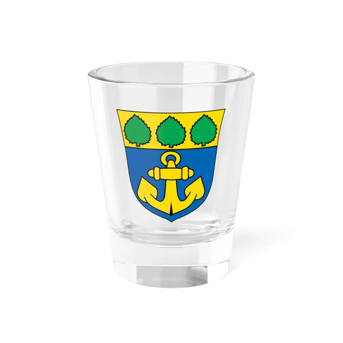 Wappen Mariehamns-Stad (Finland) (Coat of Arms) Shot Glass 1.5oz 1.5oz - Go Mug Yourself