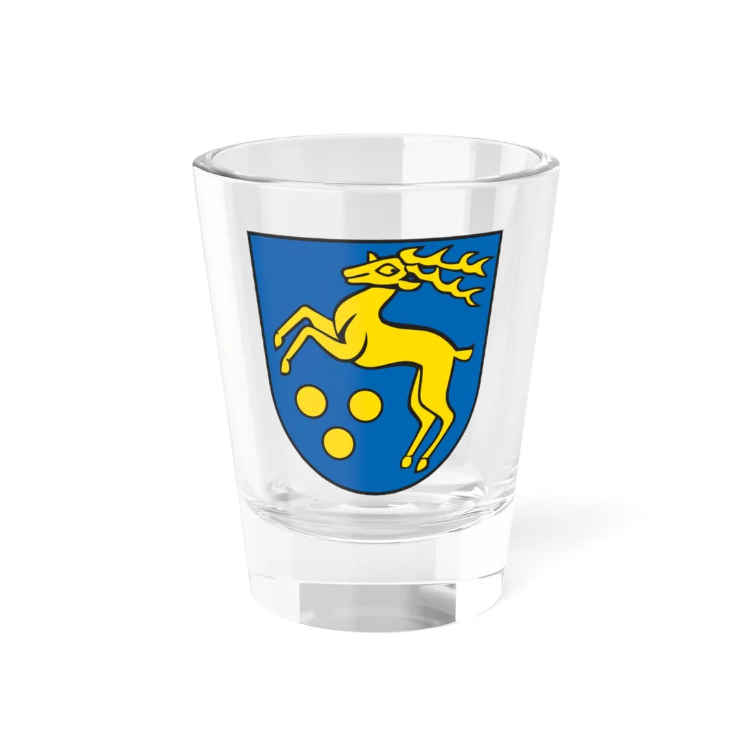 Wappen Mickhausen (Germany) (Coat of Arms) Shot Glass 1.5oz 1.5oz - Go Mug Yourself