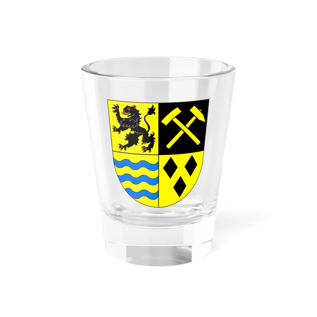 Wappen Mittelsachsen (Germany) (Coat of Arms) Shot Glass 1.5oz 1.5oz - Go Mug Yourself