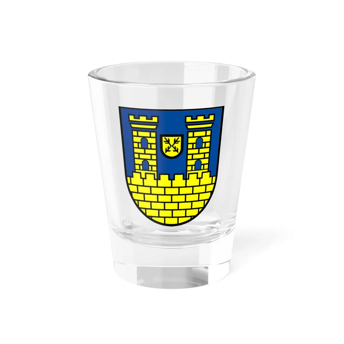 Wappen Neustadt in Sachsen (Germany) (Coat of Arms) Shot Glass 1.5oz - Go Mug Yourself