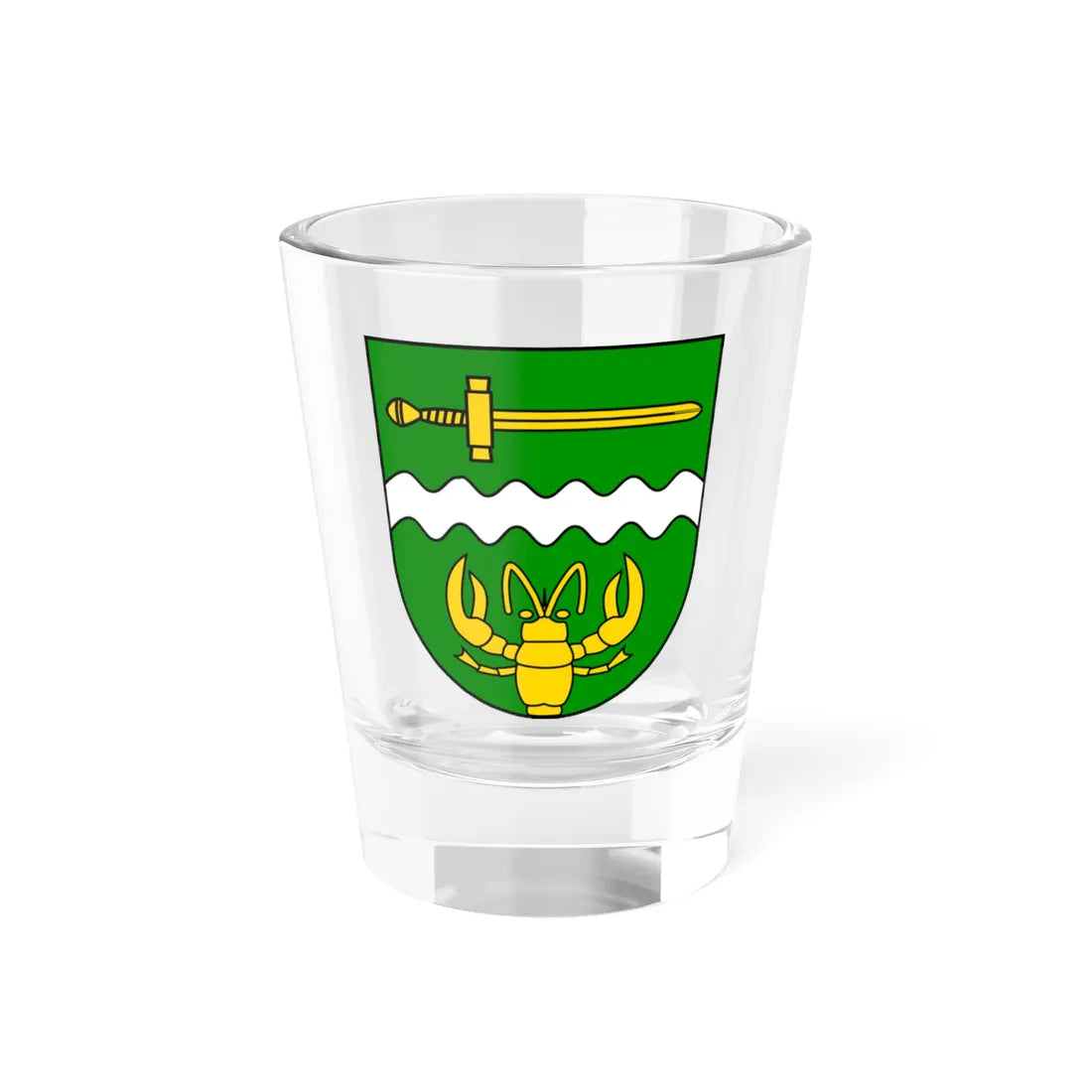 Wappen Rackwitz (Germany) (Coat of Arms) Shot Glass 1.5oz 1.5oz - Go Mug Yourself