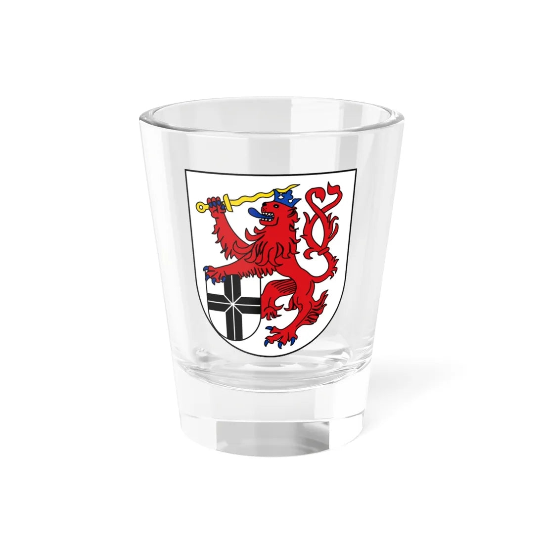 Wappen Rhein-Sieg-Kreis (Germany) (Coat of Arms) Shot Glass 1.5oz 1.5oz - Go Mug Yourself