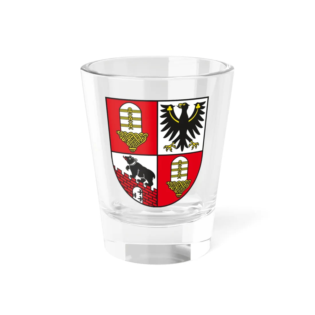 Wappen Salzlandkreis (Germany) (Coat of Arms) Shot Glass 1.5oz 1.5oz - Go Mug Yourself