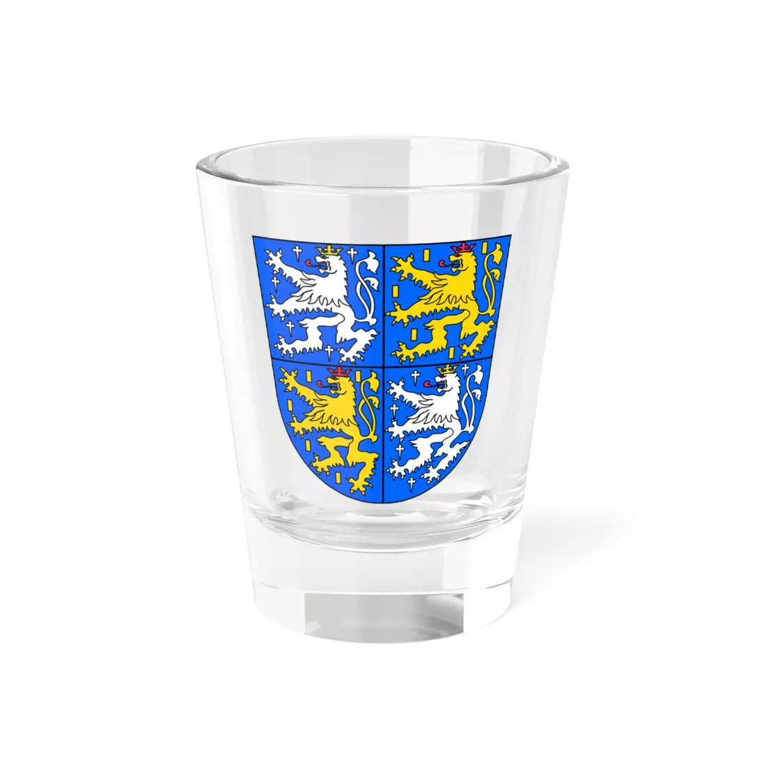 Wappen Stadtverband Saarbruecken (Germany) (Coat of Arms) Shot Glass 1.5oz 1.5oz - Go Mug Yourself