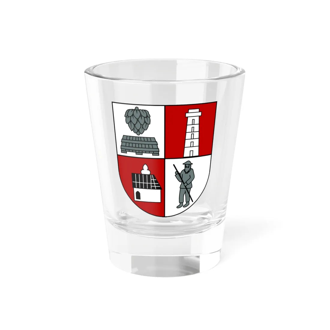 Wappen Steinberg Vogtland (Germany) (Coat of Arms) Shot Glass 1.5oz 1.5oz - Go Mug Yourself