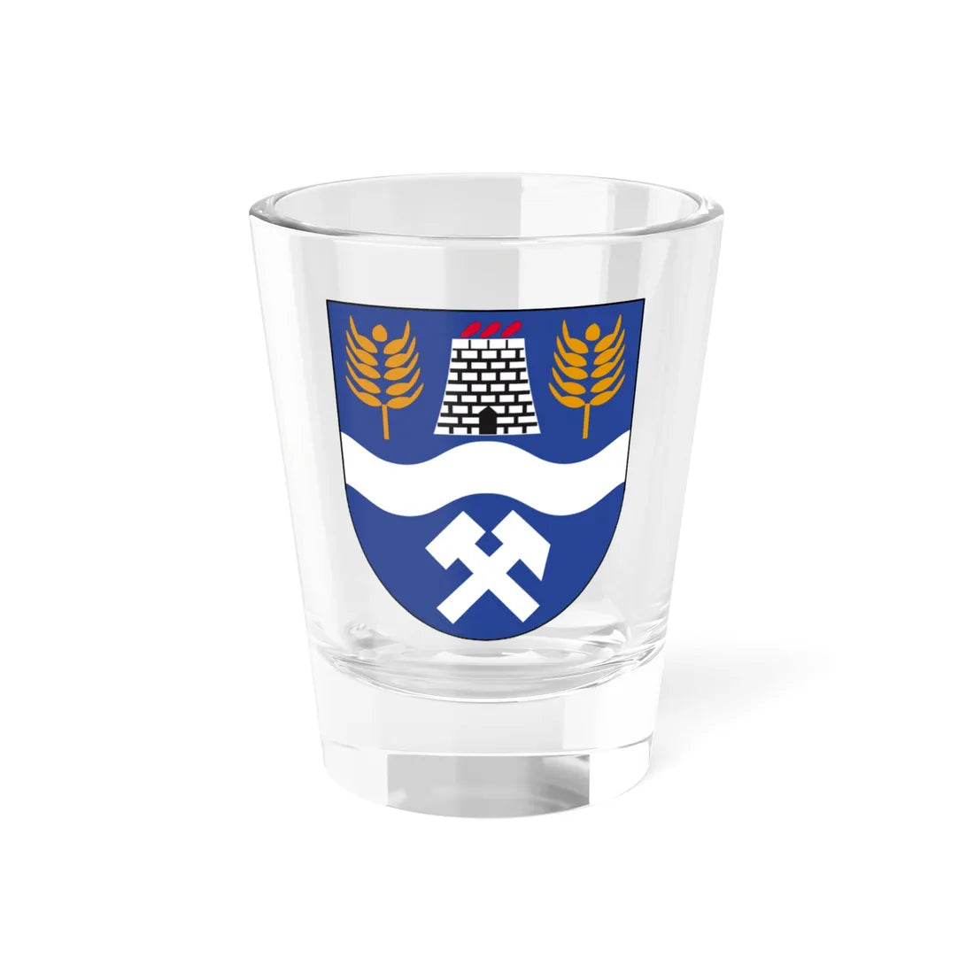 Wappen Striegistal (Germany) (Coat of Arms) Shot Glass 1.5oz 1.5oz - Go Mug Yourself
