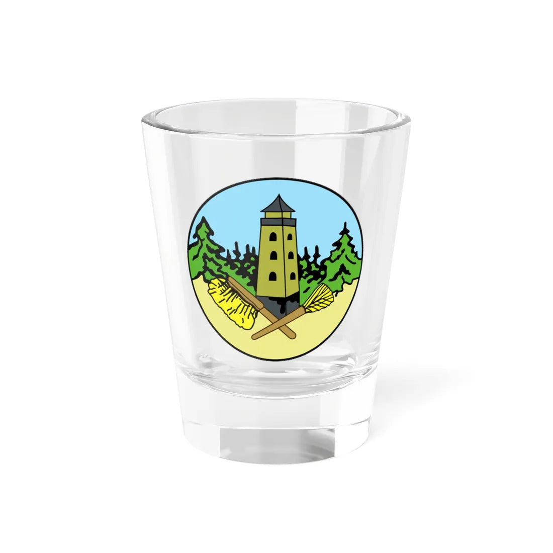 Wappen Stützengrün (Germany) (Coat of Arms) Shot Glass 1.5oz 1.5oz - Go Mug Yourself