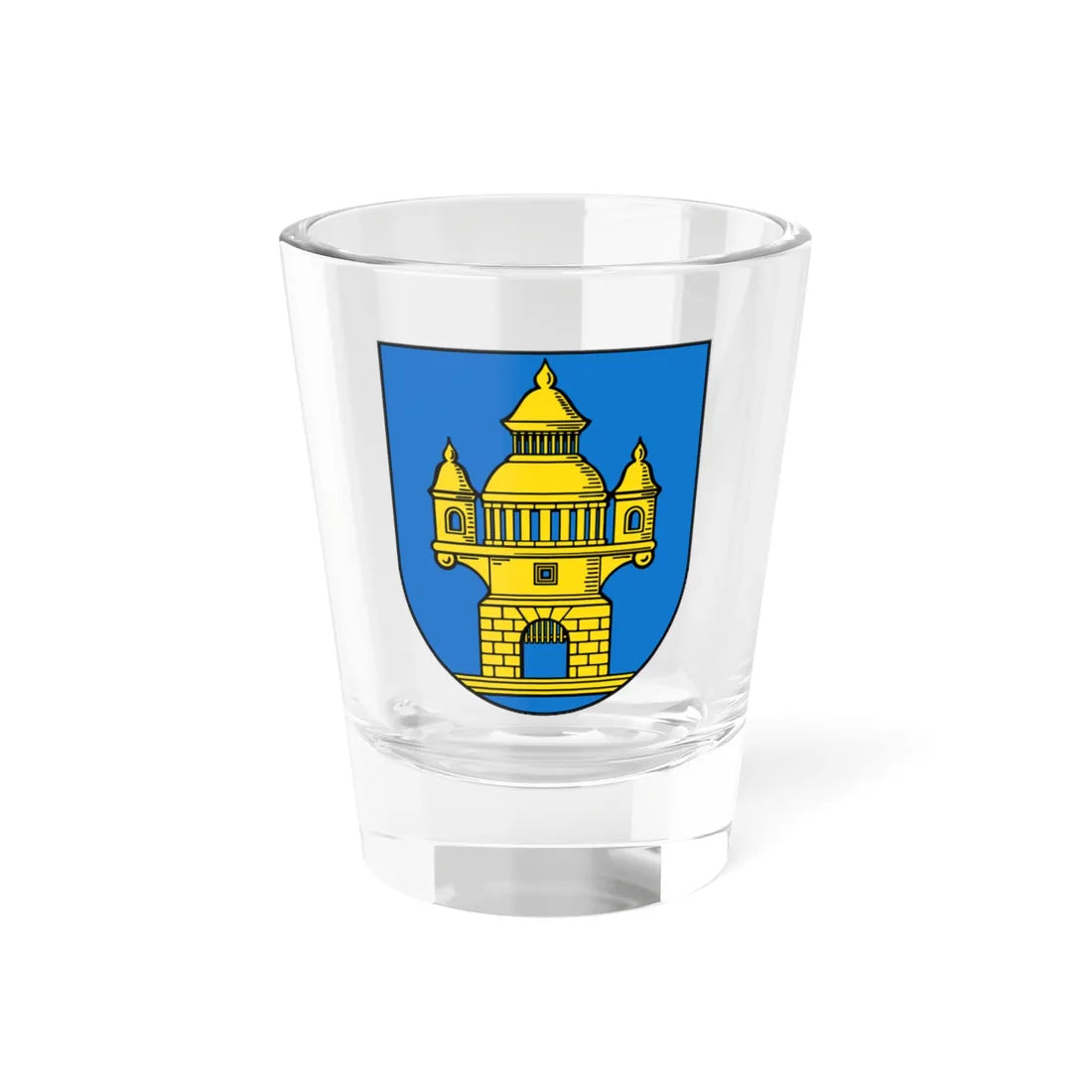 Wappen Taucha (Germany) (Coat of Arms) Shot Glass 1.5oz 1.5oz - Go Mug Yourself