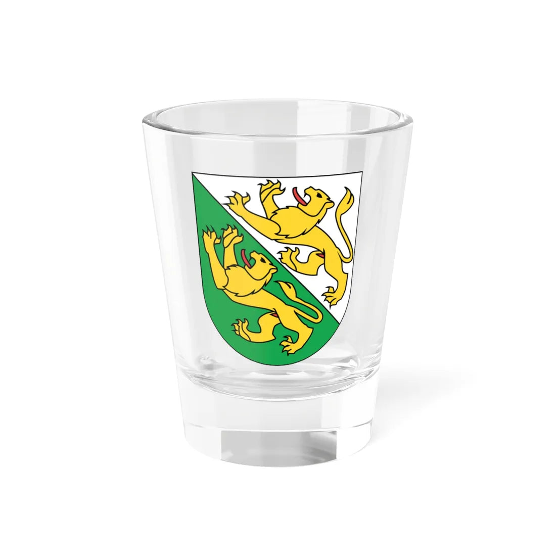 Wappen Thurgau matt (Switzerland) (Coat of Arms) Shot Glass 1.5oz 1.5oz - Go Mug Yourself