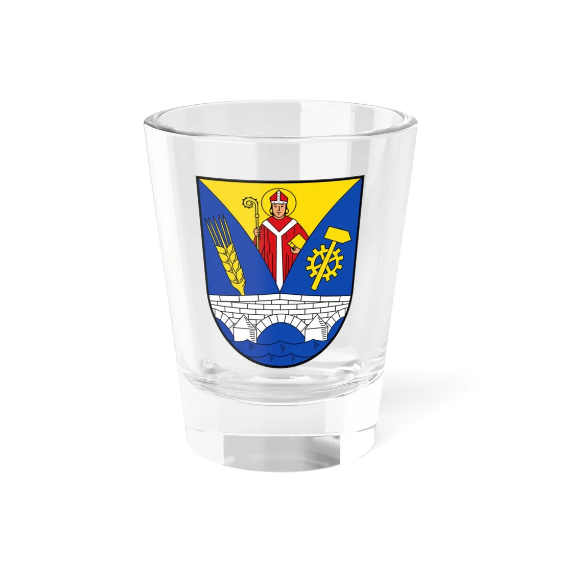 Wappen Vacha (Germany) (Coat of Arms) Shot Glass 1.5oz 1.5oz - Go Mug Yourself