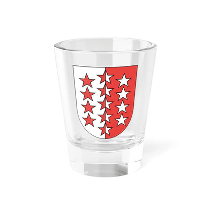 Wappen Wallis matt (Switzerland) (Coat of Arms) Shot Glass 1.5oz 1.5oz - Go Mug Yourself